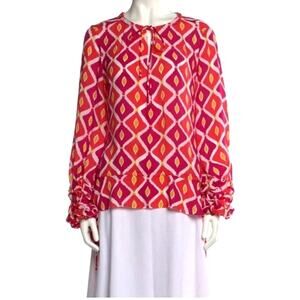 Tory Burch Silk Printed Blouse Size 4